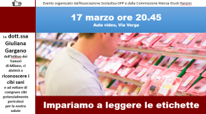 Conferenza Impariamo a leggere le etichette